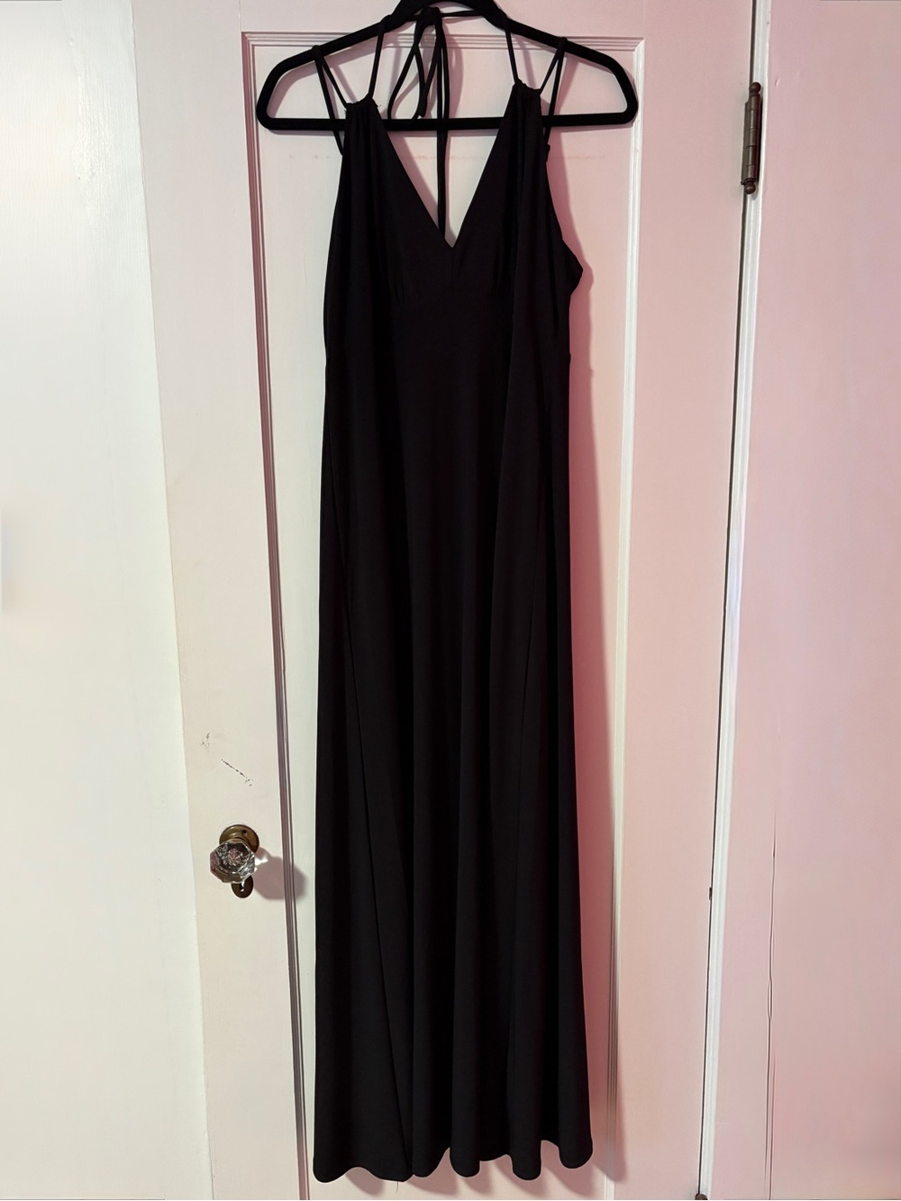 Express Black Maxi Dress with Strappy V-Neck